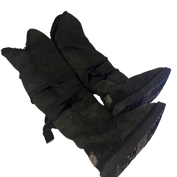 Love Collective Australia knee high black suede boots size 9 - Picture 1 of 5